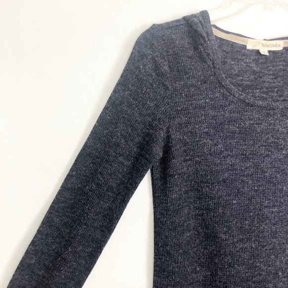 Rewind Crochet Boho Chic Minimalist Hooded Pullover Womens Sweater Size Small - Picture 5 of 12